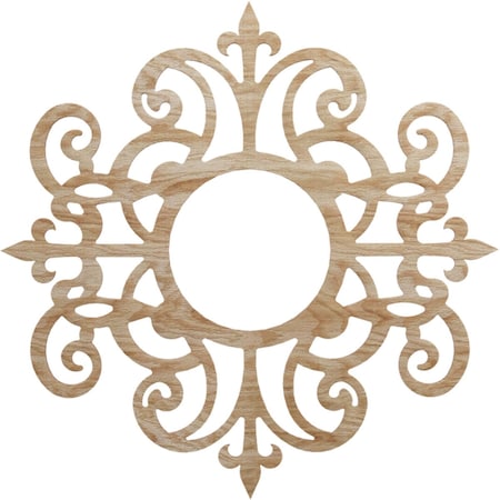 Ekena Millwork Dijon Wood Fretwork Pierced Ceiling Medallion, Red Oak, 32"OD x 10 3/8"ID x 3/8"T CMWP32X32X0375DIRO